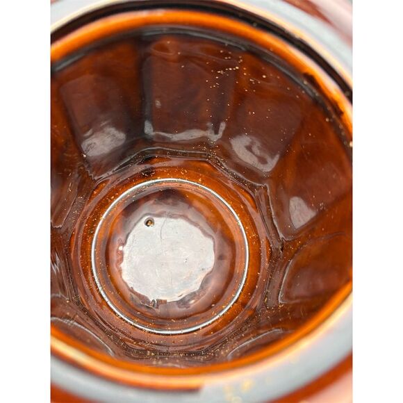 Vintage Brown Glaze Stoneware Crock‎ Canister Set of 2 With Lids - Picture 6 of 8